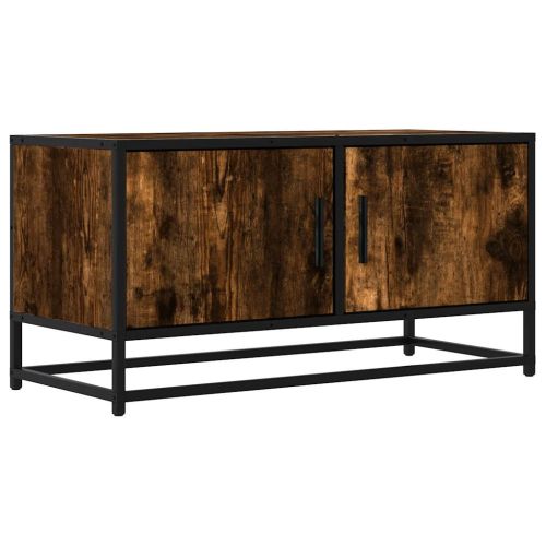ТB шкаф, опушен дъб, 80x34,5x40 см, инженерно дърво и метал