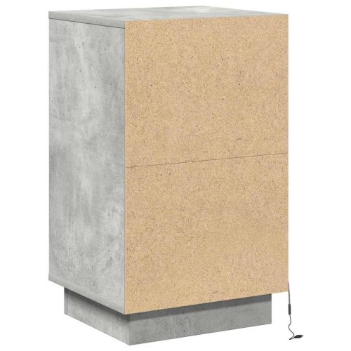 Нощен шкаф Циментено сиво 39 x 34,5 x 65 см Инженерно дърво