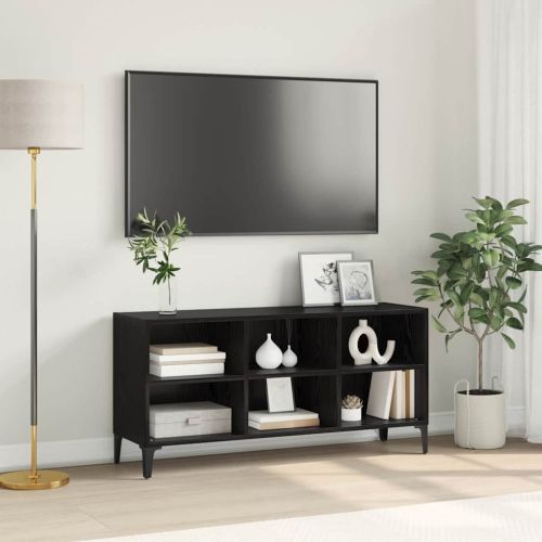 Комплект ТВ шкаф Монтиране на стена Черен 103,5 x 30 x 50 см