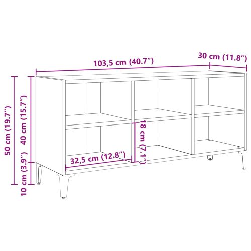 Комплект ТВ шкаф Монтиране на стена Черен 103,5 x 30 x 50 см