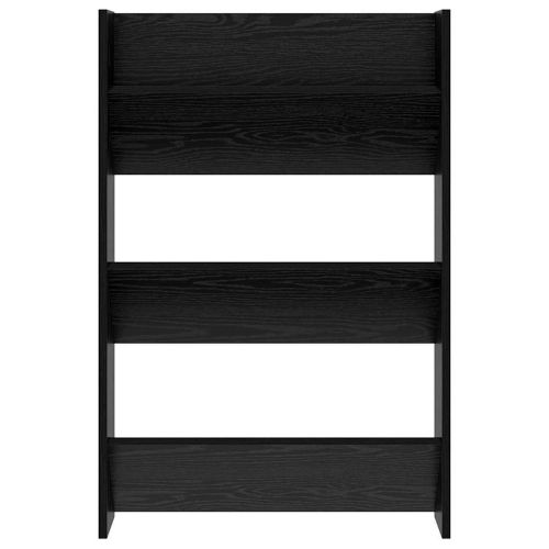 Шкаф за обувки 2 pcs Черния дъб 60 x 18 x 90 см Инженерно дърво