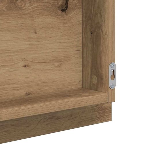 Огледало с огледало Дъб 90 x 8,5 x 37 см Инженерно дърво