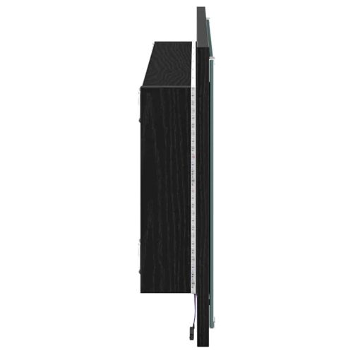 Огледало с огледало Черния дъб 90 x 8,5 x 37 см Инженерно дърво