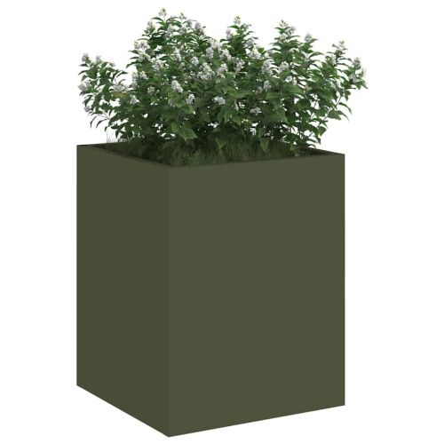 Градинска саксия Маслинено зелено 32 x 32 x 40 см