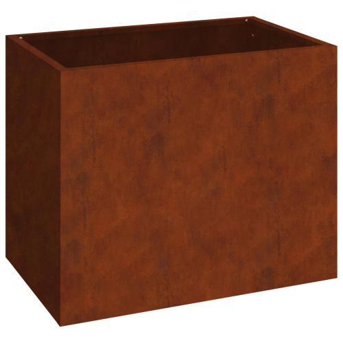 Градинска саксия Патинираща стомана 50 x 32 x 40 см