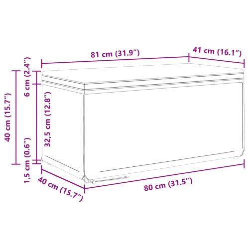 Стук Бяло 81 x 41 x 40 cm Искусствена и инженерна дървесина