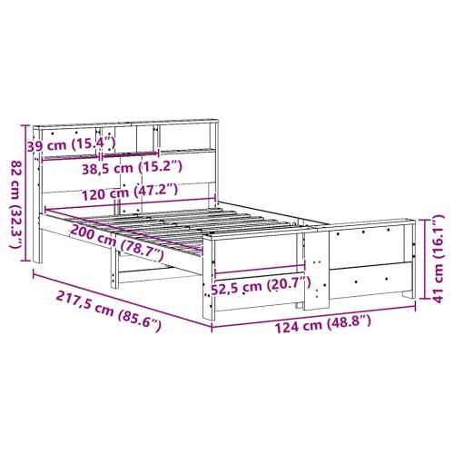 Рамка за легло с таблото Кафяво 120 x 200 cm Инженерно дърво