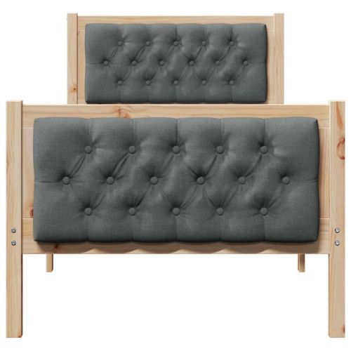 Рамка за легло Тъмен сив 80 x 200 cm Солидно борово дърво