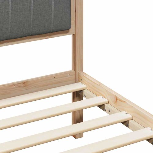 Рамка на леглото с таблото кафяво и тъмносиво 120 x 200 cm