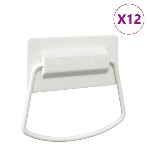 Дръжки за шкафове 12 pcs Бяло 85 x 45 мм Метал