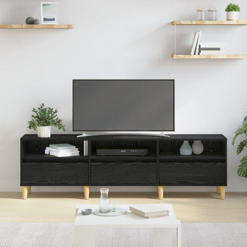 ТВ шкаф с чекмедже Черния дъб 150 x 30 x 45 см Инженерно дърво
