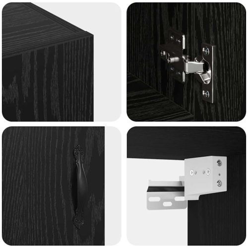 Стенно шкафче Черния дъб 60 x 31 x 60 см Инженерно дърво
