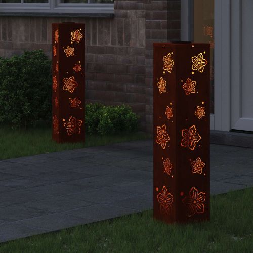 Соларна LED светлина за пътека 2 pcs Ръждясало