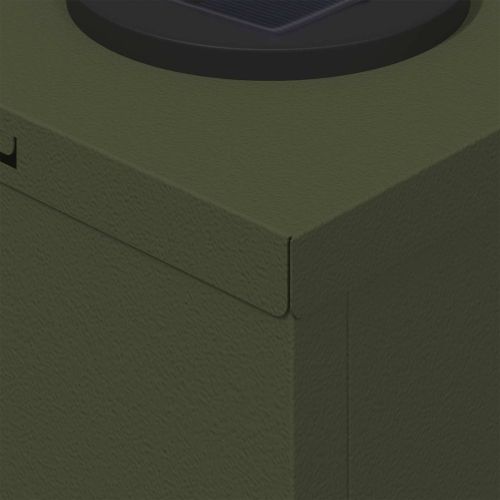 Соларна LED светлина за пътека 2 pcs Маслинено зелено