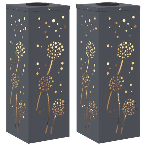 Соларна LED светлина за пътека 2 pcs Антрацит