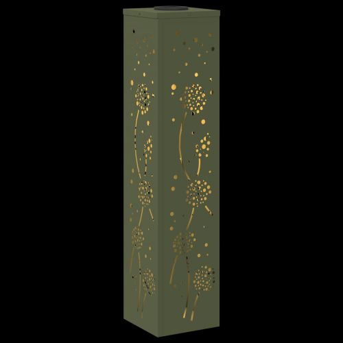 Соларна LED светлина за пътека 2 pcs Маслинено зелено