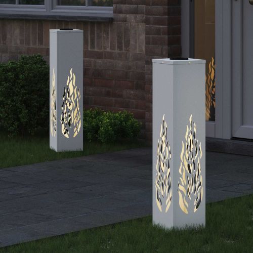 Соларна LED светлина за пътека 2 pcs Бяло