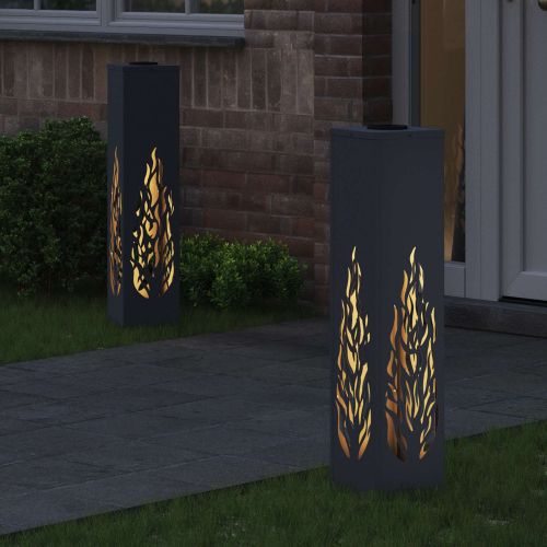 Соларна LED светлина за пътека 2 pcs Антрацит