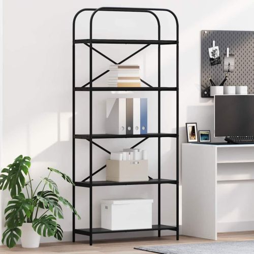 Рафт за книги Черния дъб 80 x 30 x 183 см Инженерно дърво