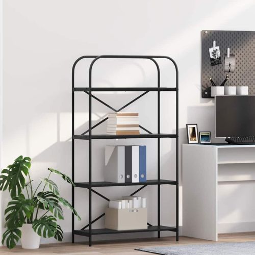 Рафт за книги Черния дъб 80 x 30 x 146 см Инженерно дърво