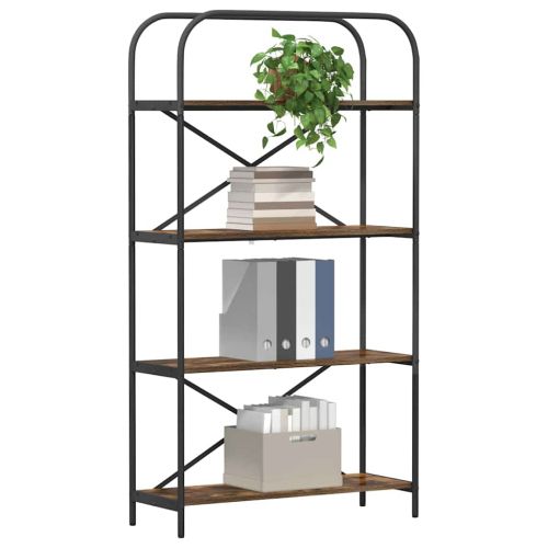 Рафт за книги Димян дъб 80 x 30 x 146 см Инженерно дърво