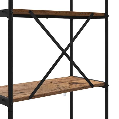 Рафт за книги Старо дърво 80 x 30 x 146 см Инженерно дърво