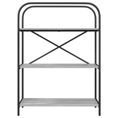 Рафт за книги Сив Сонома 80 x 30 x 109 см Инженерно дърво