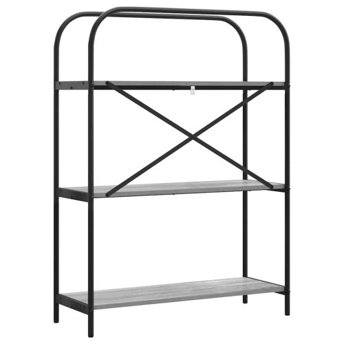 Рафт за книги Сив Сонома 80 x 30 x 109 см Инженерно дърво