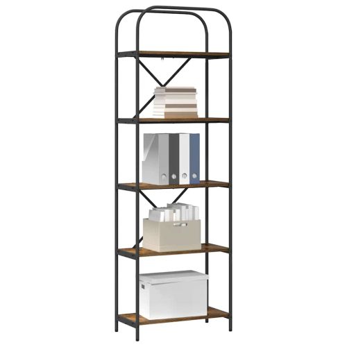 Рафт за книги Димян дъб 60 x 30 x 183 см Инженерно дърво