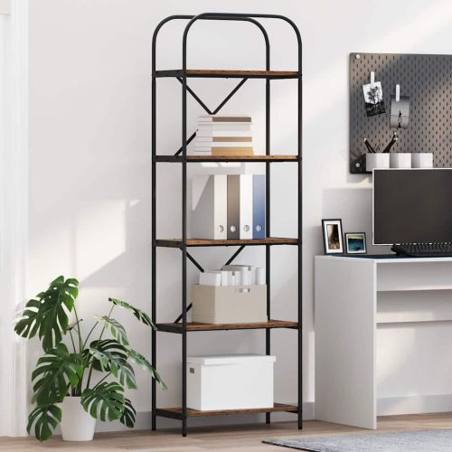 Рафт за книги Старо дърво 60 x 30 x 183 см Инженерно дърво