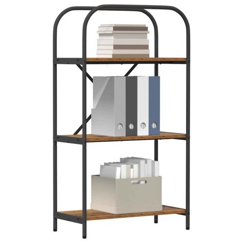 Рафт за книги Старо дърво 60 x 30 x 109 см Инженерно дърво