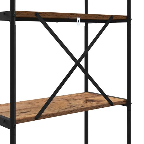 Рафт за книги Старо дърво 60 x 30 x 109 см Инженерно дърво