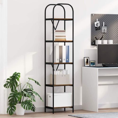 Рафт за книги Димян дъб 40 x 30 x 183 см Инженерно дърво
