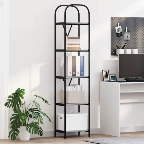 Рафт за книги Сив Сонома 40 x 30 x 183 см Инженерно дърво