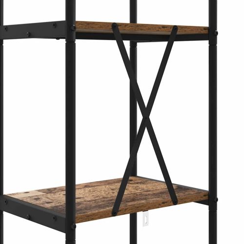 Рафт за книги Старо дърво 40 x 30 x 183 см Инженерно дърво