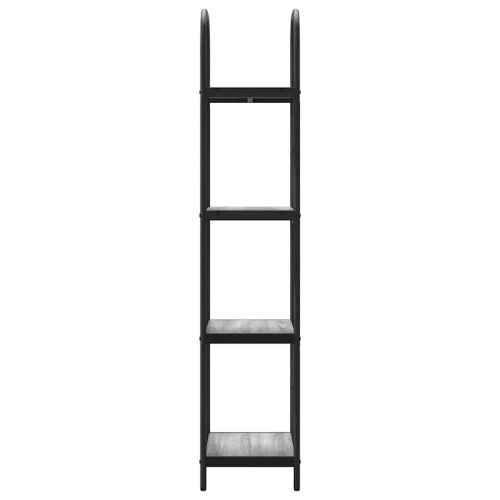 Рафт за книги Сив Сонома 40 x 30 x 146 см Инженерно дърво