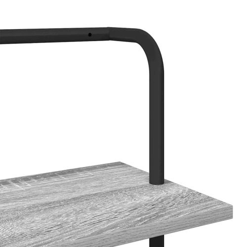 Рафт за книги Сив Сонома 60 x 24 x 168 см Инженерно дърво