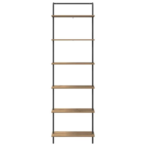 Рафт за книги Дъб 60 x 24 x 203 см Инженерно дърво