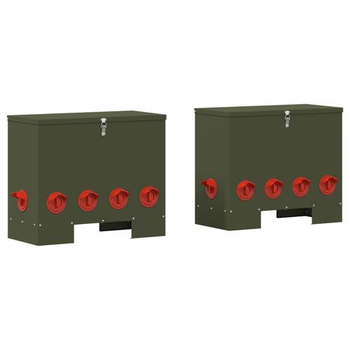 Кокошарник 2 pcs Маслинено зелено 60,5 x 29 x 51 см