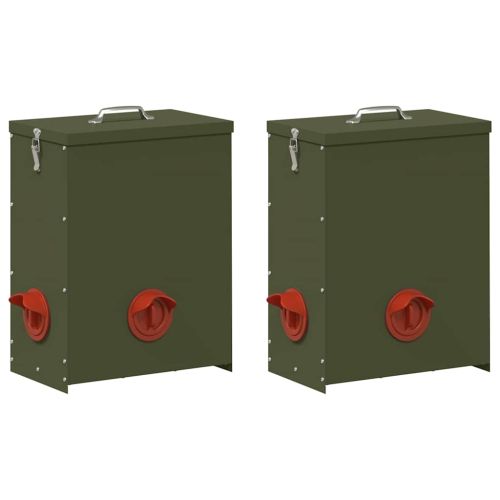 Кокошарник 2 pcs Маслинено зелено 32,5 x 20,5 x 43 см