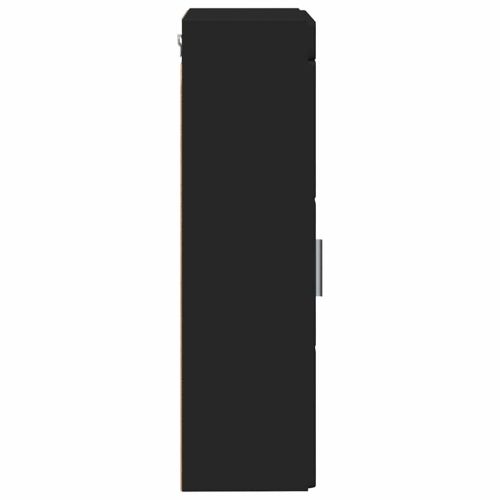 Банен стенен шкаф TULUM Черно 37 x 24,5 x 86 см Инженерно дърво