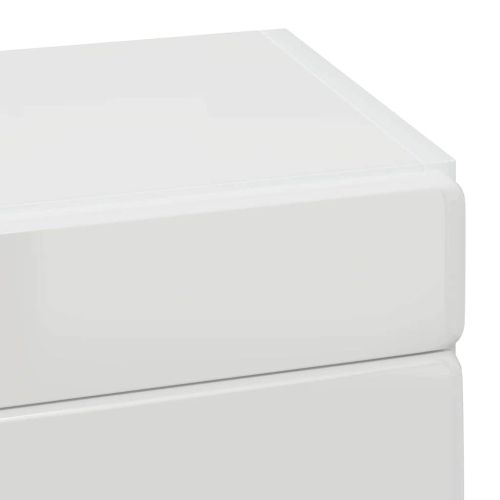 Банен стенен шкаф с рафт TULUM Лъскаво бяло 37 x 24,5 x 86 см