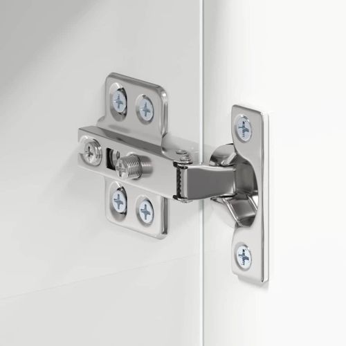 Шкаф с огледало за баня TULUM Лъскаво бяло 60 x 16,5 x 78 см