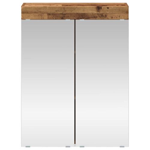 Шкаф с огледало за баня TULUM Старо дърво 60 x 16,5 x 78 см