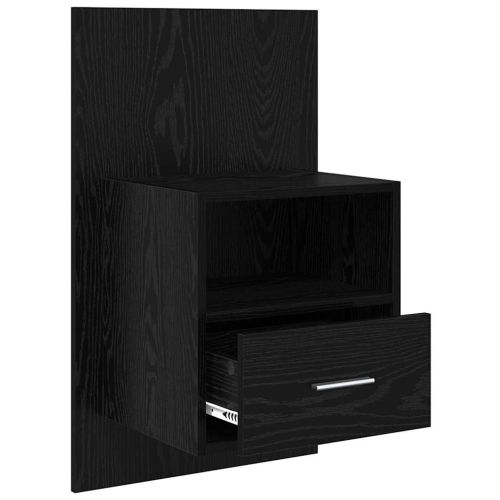 Нощен шкаф 2 pcs Черния дъб 50 x 32,5 x 80 см Инженерно дърво