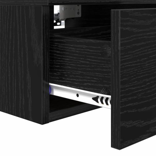 Нощен шкаф 2 pcs Черния дъб 34 x 30 x 20 см Инженерно дърво