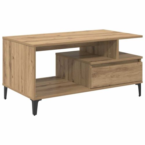 Масичка за кафе с чекмедже Дъб 90 x 49 x 45 см Инженерно дърво
