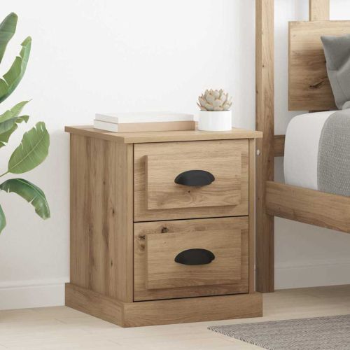 Нощен шкаф 2 pcs Дъб 39 x 39 x 47.5 см Инженерно дърво