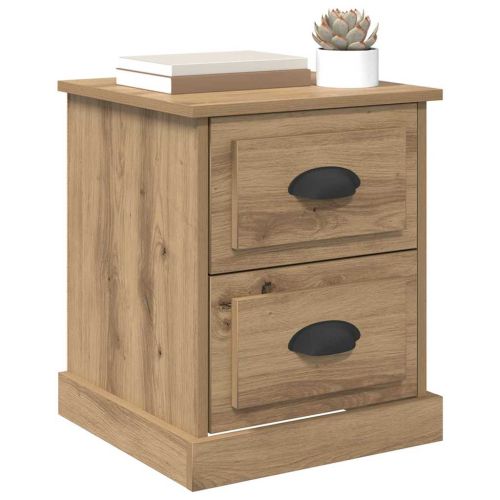 Нощен шкаф 2 pcs Дъб 39 x 39 x 47.5 см Инженерно дърво
