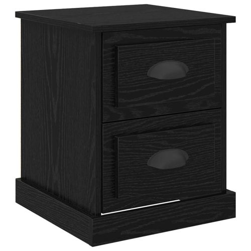 Нощен шкаф 2 pcs Черния дъб 39 x 39 x 47.5 см Инженерно дърво